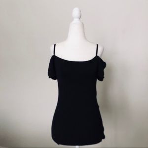 Guess off the shoulder short sleeve black top